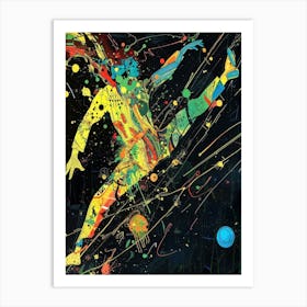 Soccer Player Style Abstract Art Print