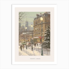 Vintage Winter Poster Toronto Canada 1 Art Print