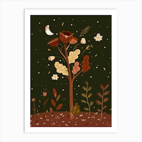 Tree In The Night 1 Art Print