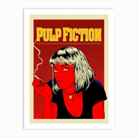 PULP FICTION | RED POSTER Art Print