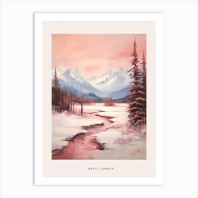 Dreamy Winter Painting Poster Banff Canada 3 Art Print