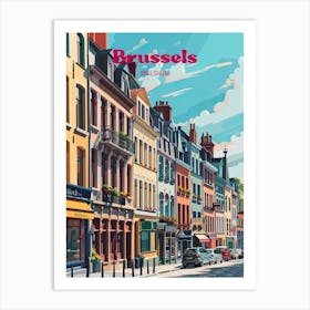 Brussels Belgium Summer Travel Art Art Print