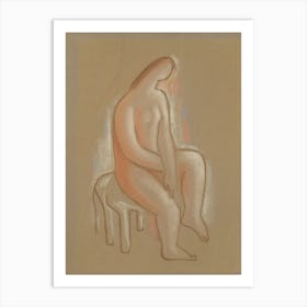 Seated Woman, Mikuláš Galanda Art Print