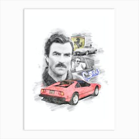 Tom Selleck Art Print