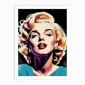 Marilyn Monroe Portrait Pop Art (6) Art Print