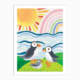 Puffins Art Print