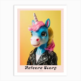 Punky Toy Unicorn In A Leather Jacket 1 Poster Art Print