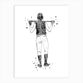 Girl Softball Player 2 Art Print