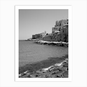 Vieste, Puglia | Italian Holidays | Black and White Photography Art Print