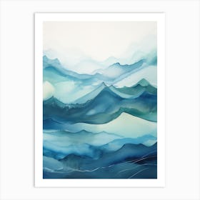 'Blue Waves' 1 Art Print