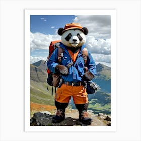 Explorer Panda On The Ben Nevis Art Print