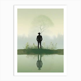 Man Standing In Water 9 Art Print