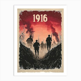 Aihrgdesign A Vintage Poster Depicting A Dramatic World War I F9711015 4fbf 48ff 8eed Ea8b3f376b30 3 Poster