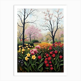 Tulips In The Park 1 Art Print