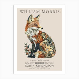 William Morris Prints Floral Fox Christmas Gift Winter Vintage Art Print