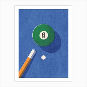 BALLS Billiards - ball 6 Art Print