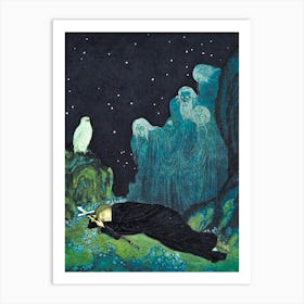 The Dreamer of Dreams - Painting by Edmund Dulac in 1915 - Famous Golden Age of Illustration HD Remastered Art Print