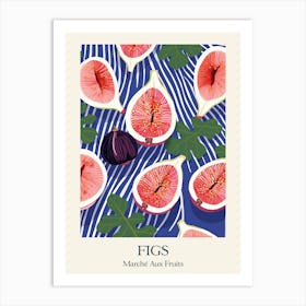 Marche Aux Fruits Figs Fruit Summer Illustration 3 Art Print