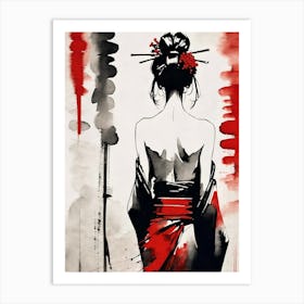 Geisha Art Art Print