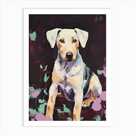 A Doberman Pinscher Dog Painting, Impressionist 3 Art Print