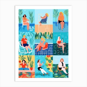 Body Positivity Hockney Inspired Prints 1 Art Print