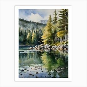 Lake Reflection . Art Print