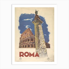 Roma - Vintage poster from 1935 Art Print