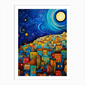 City At Night Art Print