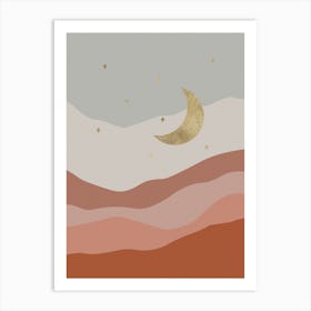 Bohemian Moon Art Print