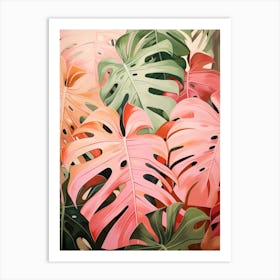 Tropical Plant Painting Monstera Deliciosa 2 Art Print