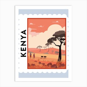 Kenya Travel Stamp Poster Art Print