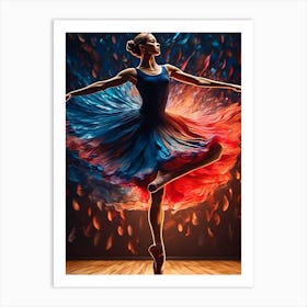 Fired Up Ballerina Art Print