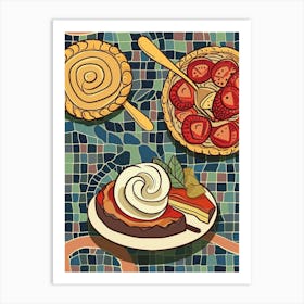 Desserts Art Deco Kitchen Inspired 1 Art Print