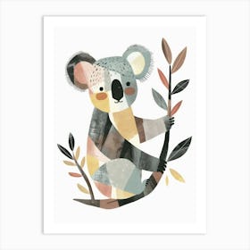 Charming Nursery Kids Animals Koala 4 Art Print