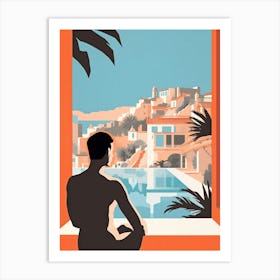 Ibiza, Spain, Bold Outlines 4 Art Print