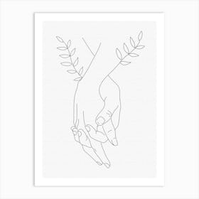 Holding Hands Art Print