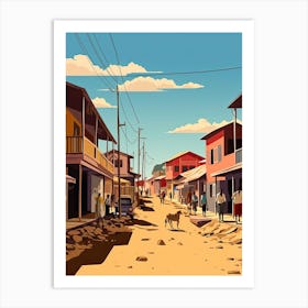 Zanzibar, Tanzania, Flat Illustration 4 Art Print