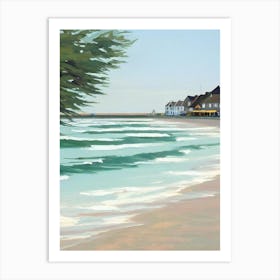 West Wittering Beach, West Sussex Contemporary Illustration 1  Art Print