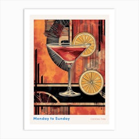 Art Deco Cocktail 6 Poster Art Print