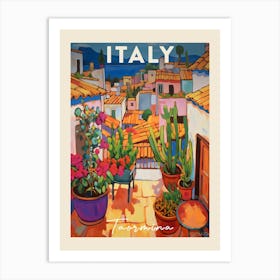 Taormina Italy 2 Fauvist Painting Travel Poster Art Print