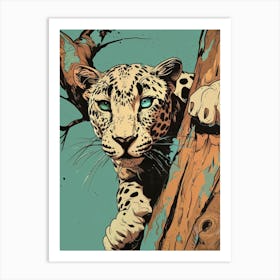 Leopard In The Tree 4 Art Print