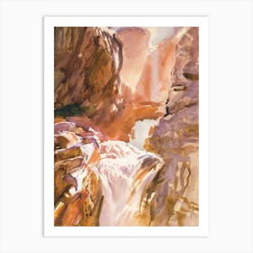 Canyon Waterfall Art Print