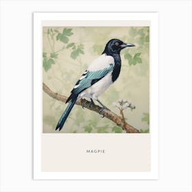 Ohara Koson Inspired Bird Painting Magpie 4 Poster Art Print