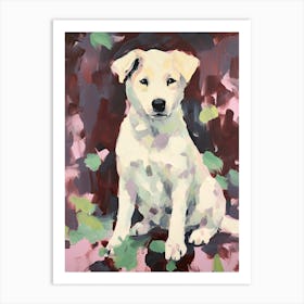 A Siberian Husky Dog Painting, Impressionist 3 Art Print