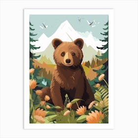 Baby Animal Illustration  Bear 15 Art Print
