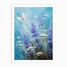 Butterfly In A Blue Sky Art Print