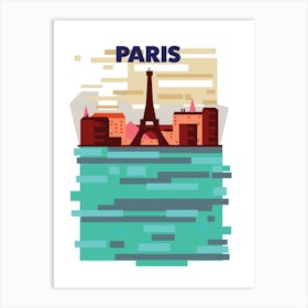 Paris Skyline Art Print