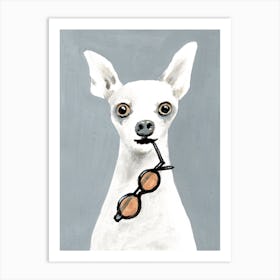 Chihuahua With Spectacles Art Print