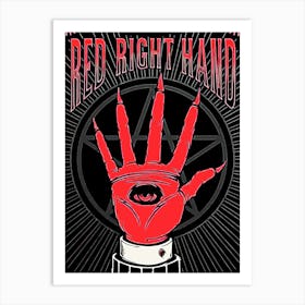 Red Right Hand nick cave 1 Art Print