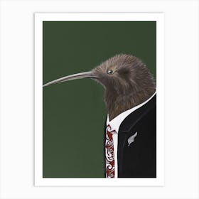 Kiwi In Suit Art Print